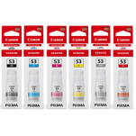 Canon oryginalny tusz GI53 black / cyan / magenta / yellow / red / grey 6-pak - 2