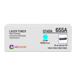 Toner do HP CF451A 655A Color LaserJet Enterprise M652dn M653dn MFP M681dh Cyan zamiennik - 2