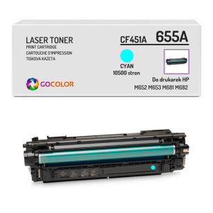 Toner do HP CF451A 655A Color LaserJet Enterprise M652dn M653dn MFP M681dh Cyan zamiennik
