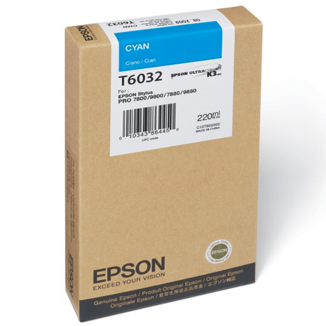 Epson oryginalny tusz T6032 C13T603200 cyan