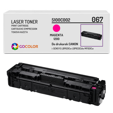 Toner do CANON 067M 5100C002 iSENSYS LBP631Cw LBP633Cdw MF651Cw magenta Zamiennik 1.2K