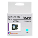 EOL Tusz do RICOH żelowy Cyan GC21C GC21C 405533 Zamiennik - 2