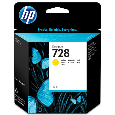 EOL HP oryginalny Tusz F9J61A 728 yellow