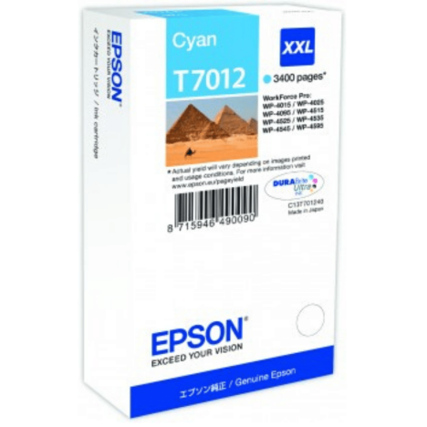 Epson oryginalny tusz T7012 XXL cyan
