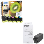Epson oryginalny tusz 202 C13T02E74010 + oryginalny pojemnik na zużyty tusz C13T366100 5-pak - 3