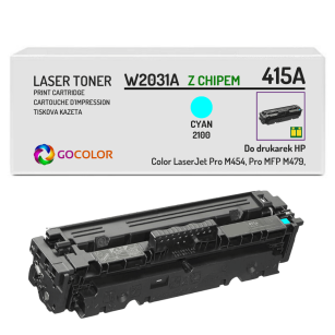 Toner do HP W2031A 415A LaserJet Pro M454dn MFP M479dn Cyan z CHIPEM zamiennik 2.1K