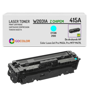 Toner do HP W2031A 415A LaserJet Pro M454dn MFP M479dn Cyan z CHIPEM zamiennik 2.1K