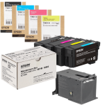 Epson oryginalny tusz T40C1 T40C2 T40C3 T40C4 + oryginalny pojemnik na zużyty tusz C13S210057 4-pak - 2
