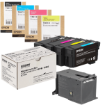 Epson oryginalny tusz T40C1 T40C2 T40C3 T40C4 + oryginalny pojemnik na zużyty tusz C13S210057 4-pak - 2