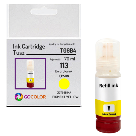 Tusz do EPSON 113 T06B4 C13T06B440 EcoTank ET16150 ET16600 ET5150 Pigment Yellow 70 ml.