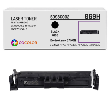 Toner do CANON 069HBK 5098C002 iSENSYS MF750 MF752Cdw MF754Cdw LBP673Cdw black Zamiennik 7.6K
