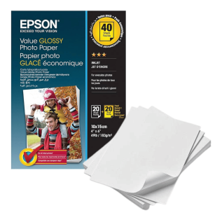 Epson oryginalny papier 10x 15cm 183g/m2 40 arkuszy Value GLOSSY Photo Paper C13S400044