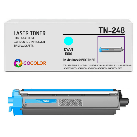 Toner do BROTHER TN248C DCPL3515 DCPL3520 HLL3215 Cyan Zamiennik 1.0K