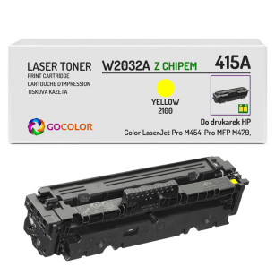 Toner do HP W2032A 415A LaserJet Pro M454dn MFP M479dn Yellow z CHIPEM zamiennik 2.1K