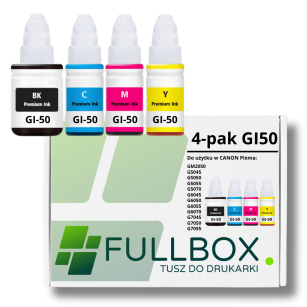 FULLBOX 4-pak TUSZ do CANON GI50BK GI50C GI50M GI50Y