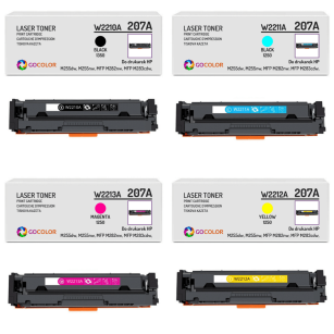 4 x toner do HP W2210A W2211A W2212A W2213A 207A zamiennik BEZ CHIPA