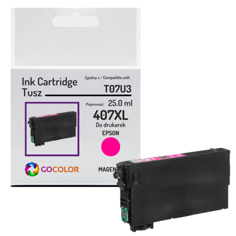 Tusz do EPSON 407XL T07U3 C13T07U340 WorkForce Pro WF4745DTWF magenta Zamiennik 25.0ml
