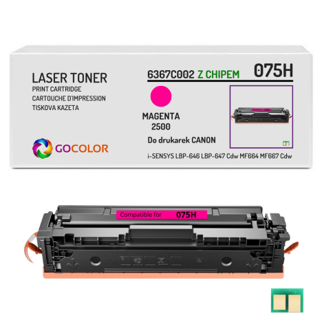 Toner do CANON 075HM 6367C002 i-SENSYS LBP-646Cdw LBP-647Cdw magenta Zamiennik 2.5K Z CHIPEM