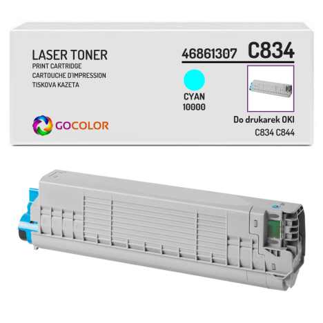 Toner do OKI C834 C844 46861307 Cyan zamiennik