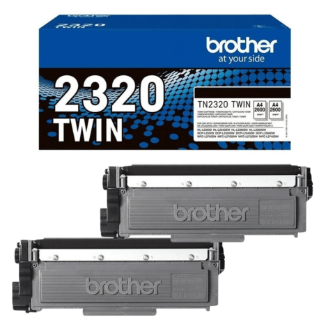 Brother oryginalny toner TN2320TWIN DCPL2560DW MFCL2720DW 2X 2,6K black 2-pak