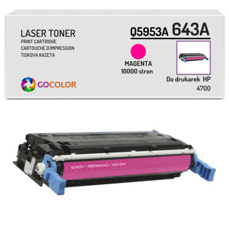 EOL Toner do HP Q5953A 643A 4700 Magenta Zamiennik