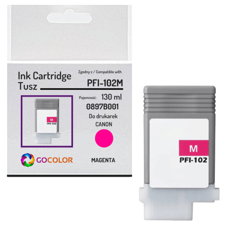 Tusz do CANON PFI102M imagePROGRAF IPF500 IPF600 magenta zamiennik