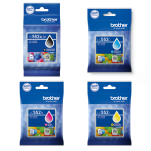 4-PAK Brother oryginalny Tusz LC552XLBK + LC552 CMY MFC-J3660DW MFC-J3960DW - 2
