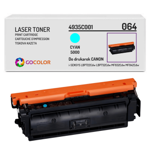 Toner do CANON 064C 4935C001 iSENSYS MF832Cdw LBP722cdw cyan Zamiennik 5.0K