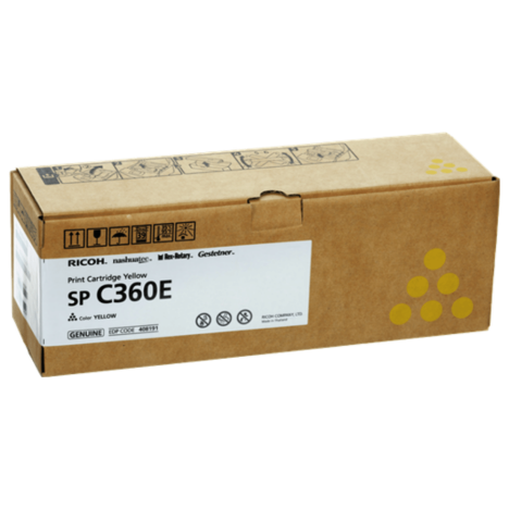EOL Ricoh oryginalny toner SPC360E 408191 Yellow