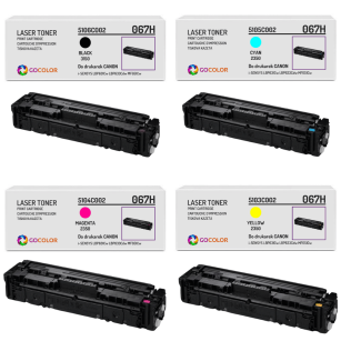 4-pak Toner do CANON 067H iSENSYS LBP631Cw LBP633Cdw MF651Cw CMYK Zamiennik 3.13K/3x2.35K