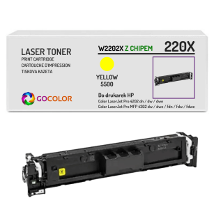 Toner do HP 220X W2202X LaserJet Pro 4201 4202 4203 5.5K yellow zamiennik z CHIPEM