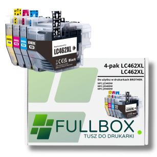 FULLBOX 4-pak TUSZ do BROTHER LC462XLBK LC462XLC LC462XLM LC462XLY