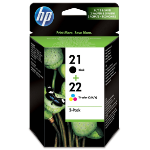 HP oryginalny Tusz SD367AE 21 + 22 black/kolorowy 2-Pack