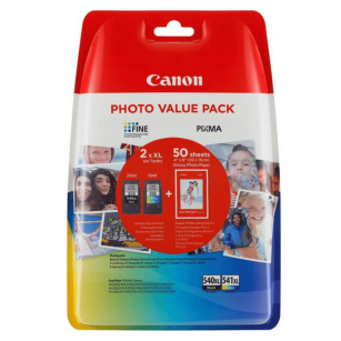EOL Canon oryginalny tusz PG540XL+ CL541XL + 50 x Papier 5222B013 black + color 2-pak