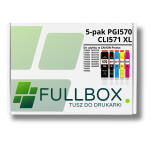 FULLBOX 5-pak TUSZ do CANON PGI570XLPGBK CLI571XLBK CLI571XLC CLI571XLM CLI571XLY - 3