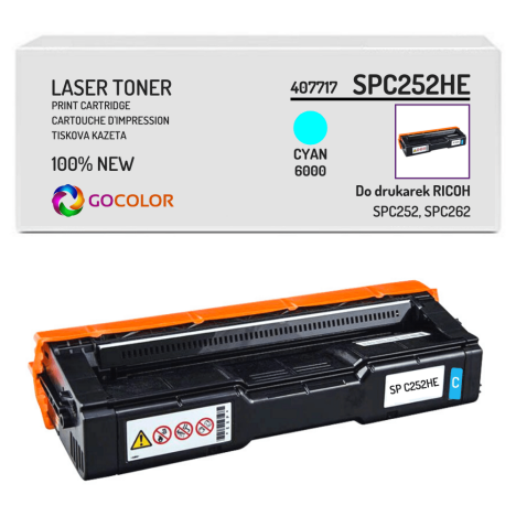 Toner do RICOH SPC252HE 407717 Cyan nowy zamiennik