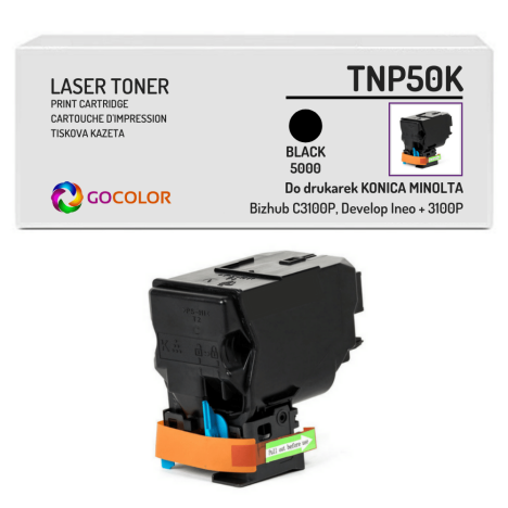 Toner do KONICA MINOLTA Bizhub C3100P Develop Ineo +3100P TNP50K A0X5154 Black Zamiennik