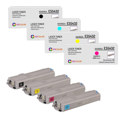 4 X TONER do OKI ES5432 ES5442 ES5473 CMYK fabrycznie nowy