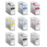 9-Pak Epson oryginalny tusz T8501 T8502 T8503 T8504 T8505 T8506 T8507 T8508 T8509 SureColor SCP800 9x 80ml - 2