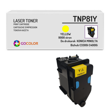 Toner do KONICA MINOLTA TNP81Y AAJW251 AAJW2D2 Bizhub C3300i C4000i Yellow Zamiennik