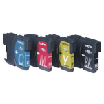Brother oryginalny Tusz LC1100HYVALBP cyan/magenta/yellow/black high capacity - 2