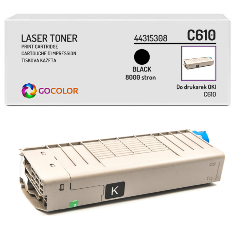 Toner do OKI C610 n, dn, dm, dtn, cdn, 44315308 Black zamiennik