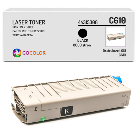 Toner do OKI C610 n, dn, dm, dtn, cdn, 44315308 Black zamiennik