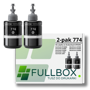 FULLBOX 2-pak TUSZ do EPSON 774 T7741 C13T77414A EcoTank M105 M200