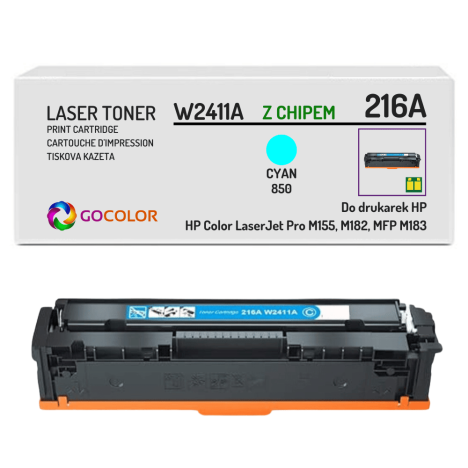 Toner do HP W2411A 216A LaserJet Pro M155nw MFP M183fw Cyan z CHIPEM zamiennik 0.85K