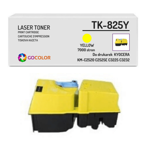EOL Toner do KYOCERA TK825Y KMC2520 KMC2525 KMC3225 Yellow zamiennik