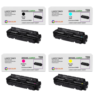 4 x Toner do CANON T09 i-SENSYS X C1127 CMYK z CHIPEM zamiennik 7.6K/3x5.9K