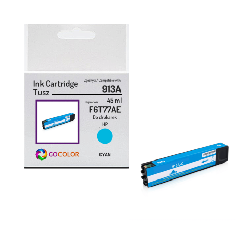 Tusz do HP F6T77AE 913A Cyan Zamiennik