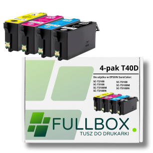 FULLBOX 4-pak TUSZ do EPSON T40D1 T40D2 T40D3 T40D4