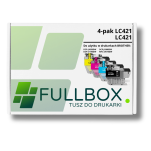 FULLBOX 4-pak tusz do BROTHER LC421BK LC421C LC421M LC421Y - 3